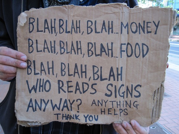 beggar signs