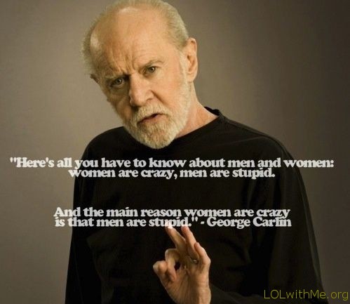 george carlin men vs women